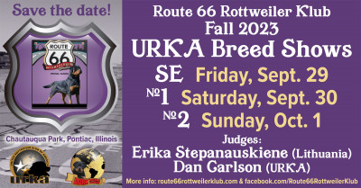 Route 66 Rottweiler Klub Fall 2023 URKA Sieger Shows